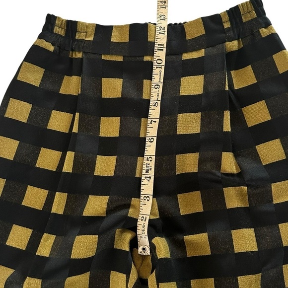 STINE GOYA JELENA YELLOW CHECKED TROUSER PANTS SIZE XS - Picture 11 of 13